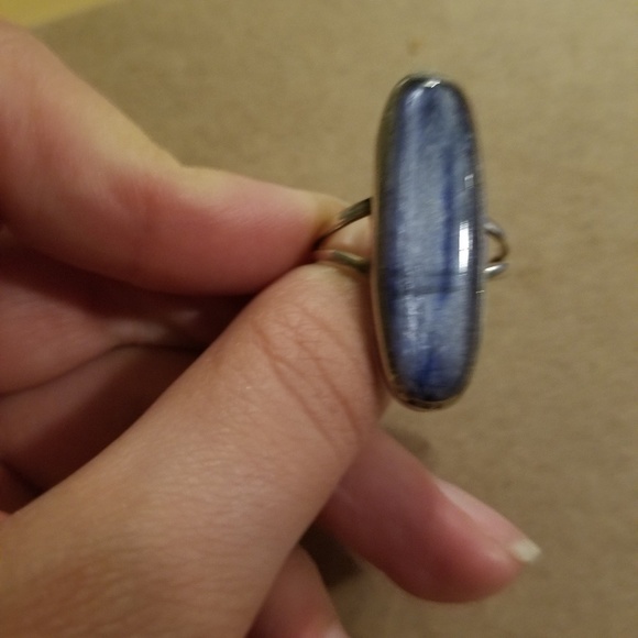 Statement Size 8 Baby Blue Moonstone ring - Picture 2 of 2